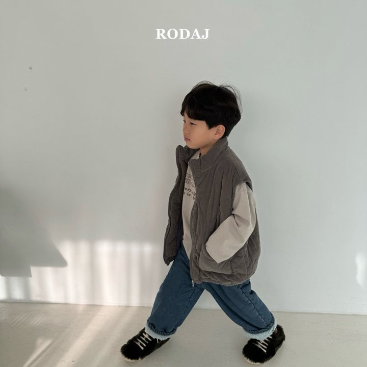 [cream] 現貨95-135💕 韓國 Rodaj 保暖縫衍背心外套 23冬 韓國童裝 韓國兒童外套 背心外套