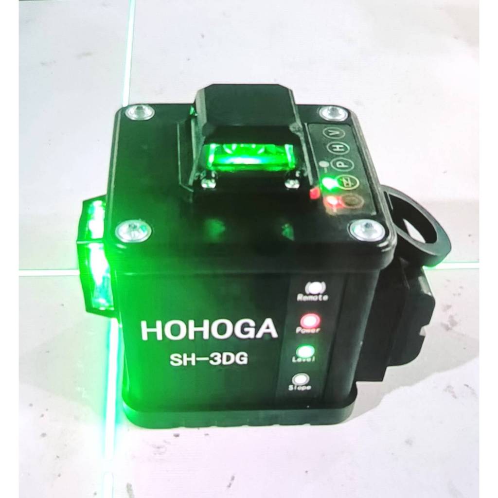 (南台測繪)(含稅) SH-3DG 12線 (可打斜線)電子自動整平 貼牆 綠光雷射水平儀