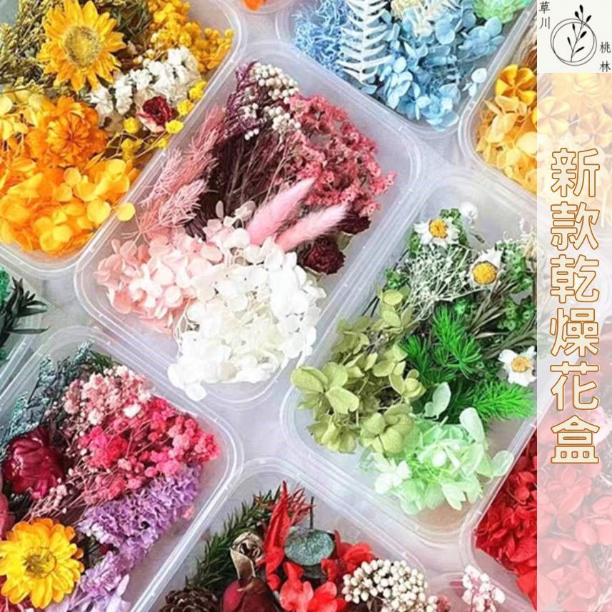 🌿草川桃林🌿台灣現貨-新款乾燥花盒🌿乾燥花盒 香薰蠟燭 天然乾燥花 永生花 植物果實 花藝材料包 浮游花 DIY材料包