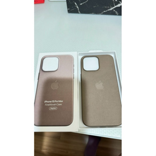 小瑕疵 轉賣 Apple 原廠iPhone15 pro max MagSafe 精細織紋保護殼-淺褐色