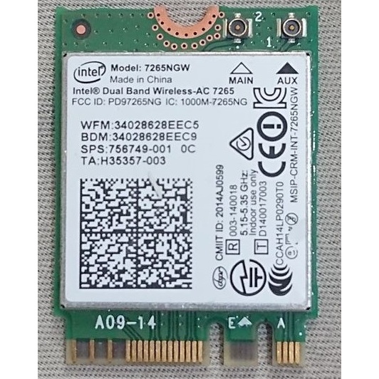 Intel Wireless-AC 7265二手筆電網卡7265NGW