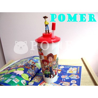 ☆POMER☆日本迪士尼絕版正品 皮克斯 玩具總動員 胡迪 巴斯光年 三眼怪 蛋頭夫妻 暴暴龍 造型杯 飲料杯 吸管杯