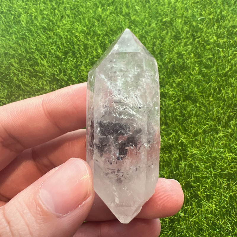 閃靈水晶帶水膽流沙天然水晶能量水晶-263