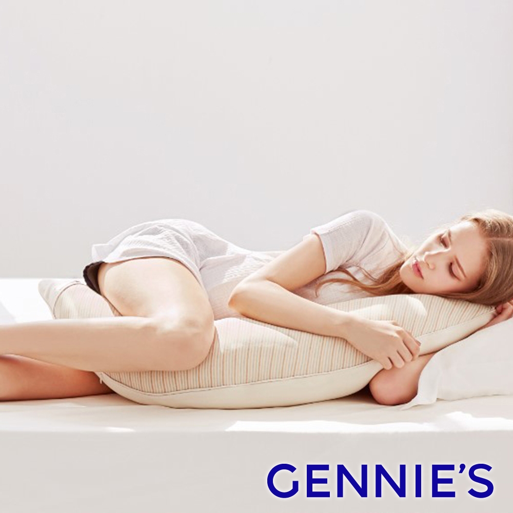 【Gennies 奇妮】智能恆溫抗菌月亮枕-原棉(GX80)-哺乳枕 孕婦枕 抱枕 側睡枕 嬰兒哺乳紓壓枕 聖誕節