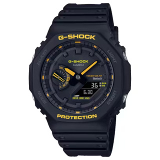 【威哥本舖】Casio台灣原廠公司貨 G-Shock GA-B2100CY-1A 黑黃農家橡樹 太陽能藍芽連線雙顯錶