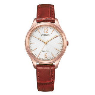 CITIZEN 星辰 光動能時尚菱格紋女錶-32mm EM0508-12A