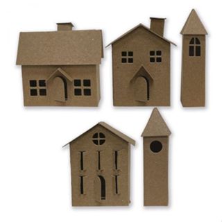 『牧莎記事』切割刀模 紙藝 切割模具 sizzix tim holtz-立體小房子村莊#2美國-sx-th-665585