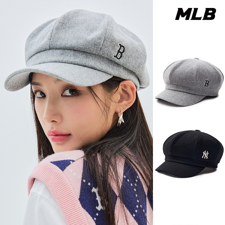 MLB 羊毛報童帽 紅襪/洋基隊 (3ACB00336-兩款任選) 【官方旗艦店】