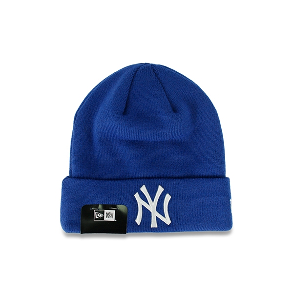 【NEW ERA】MLB NY 紐約洋基 隊徽 寶藍色 毛帽 秋冬 限量 穿搭 潮流 嘻哈【ANGEL NEW ERA】