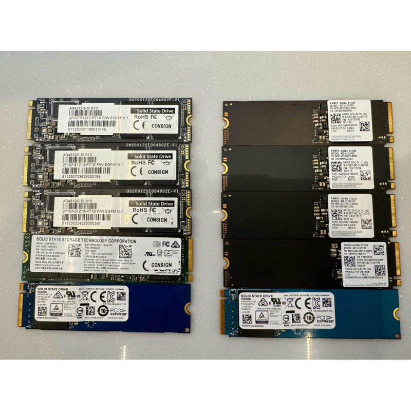 512GB 2280 PCIe Gen3 SSD 拆機OEM碟（剩下三星)