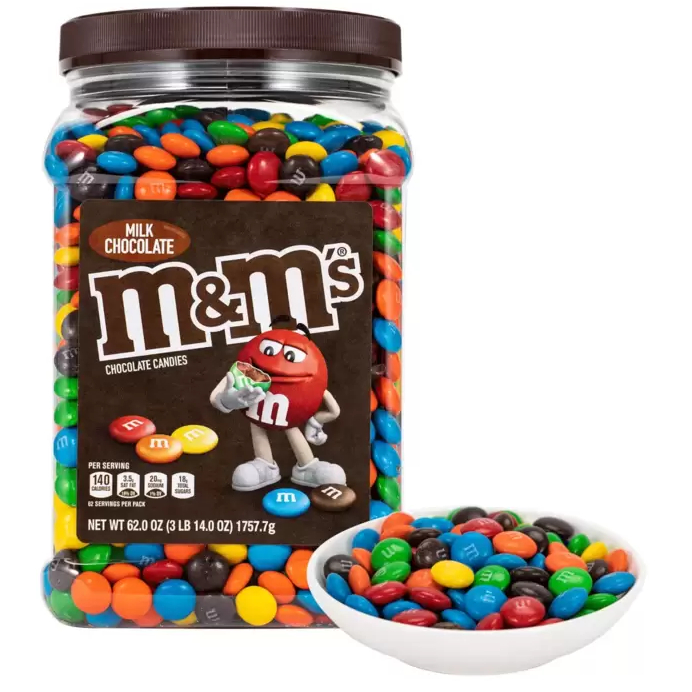 costco 好市多 代購 M&amp;M's 牛奶糖衣巧克力罐裝  MM  mm 巧克力 1757.7公克