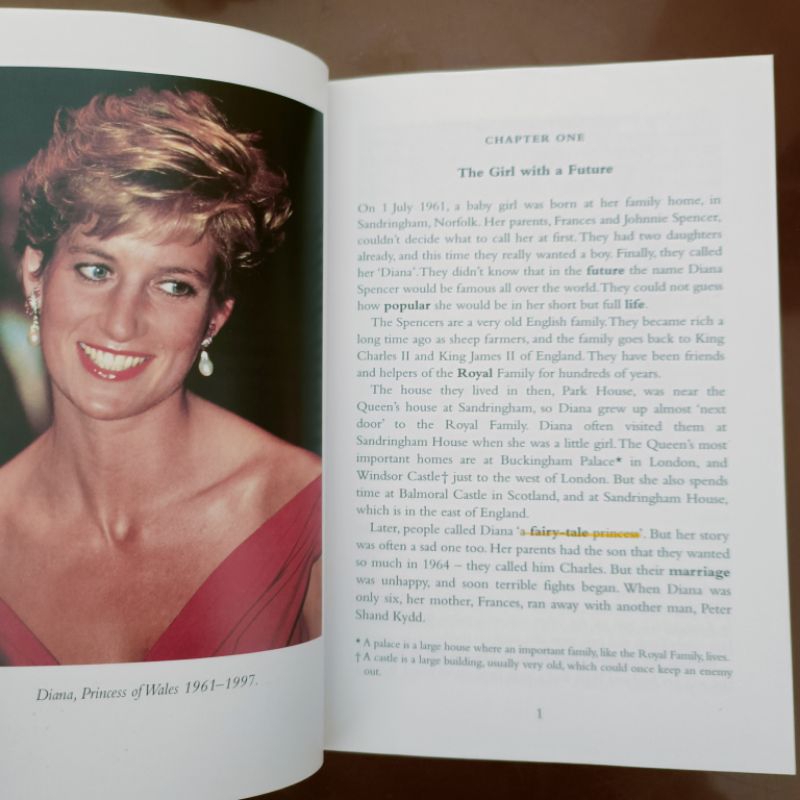 黛安娜王妃的故事 全彩英文書 Princess Diana