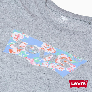 Levis 女款 短袖T恤 花卉Logo 灰 17369-0896