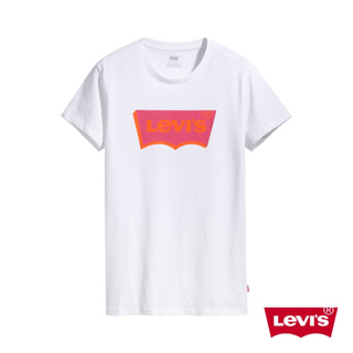 Levis 女款 短袖T恤 復古3D電玩風Logo 白 17369-0996