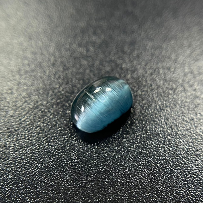 藍色天然碧璽貓眼(Cats Eye Tourmaline)裸石0.93ct [基隆克拉多色石]