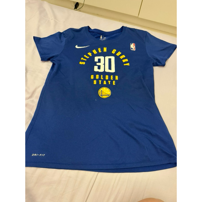 NIKE NBA Warriors 勇士 #30 CURRY 柯瑞 短袖T恤 尺寸約S-m 可穿 藍 二手