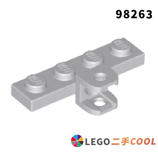 【COOLPON】正版樂高 LEGO【二手】1x4 薄板 98263 49422 帶拖車球插座 淺灰