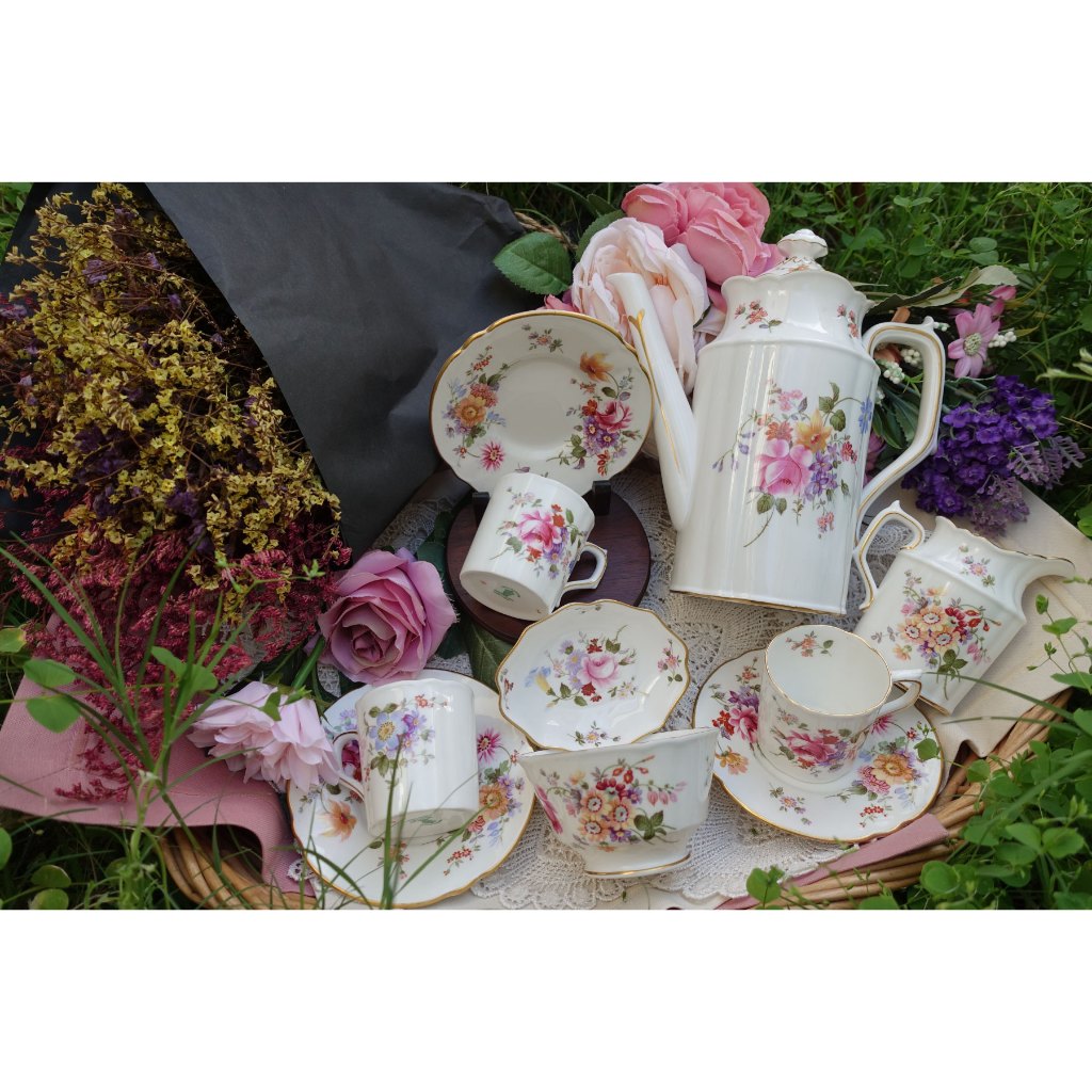 【Sunshine Antiques】Royal Crown Derby - Derby Posies 英國骨瓷咖啡杯組