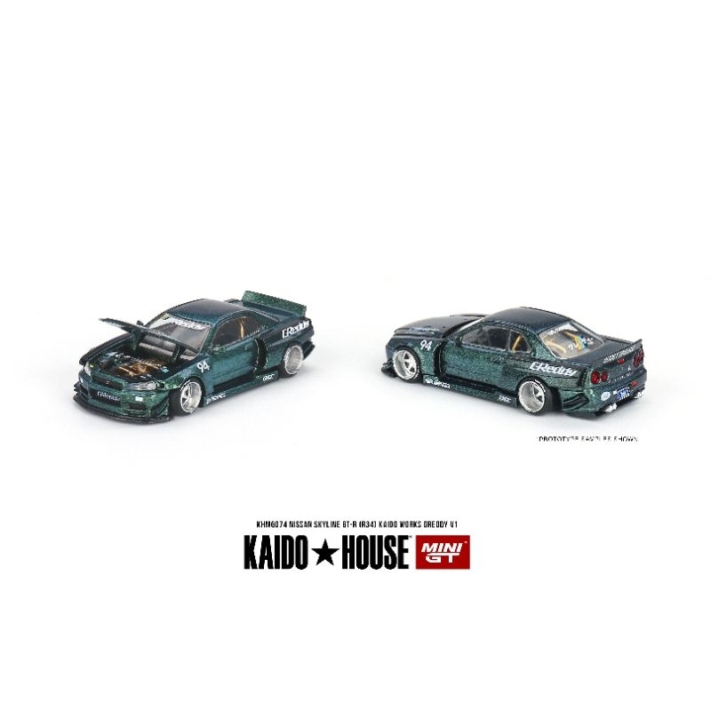 【J.M.車坊】現貨 MINI GT 1/64 Kaido house Skyline GT-R R34