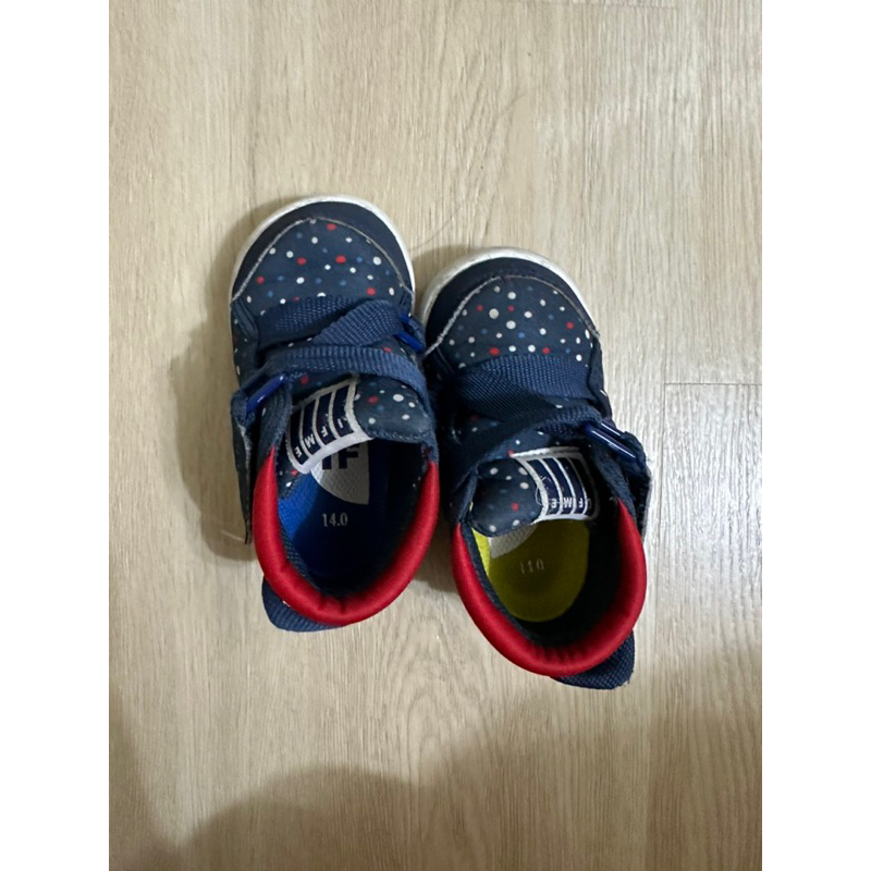 日本IFME  Z字帶/機能學步鞋 寶寶鞋 IFME童鞋(If22-010111軍藍)14號 二手