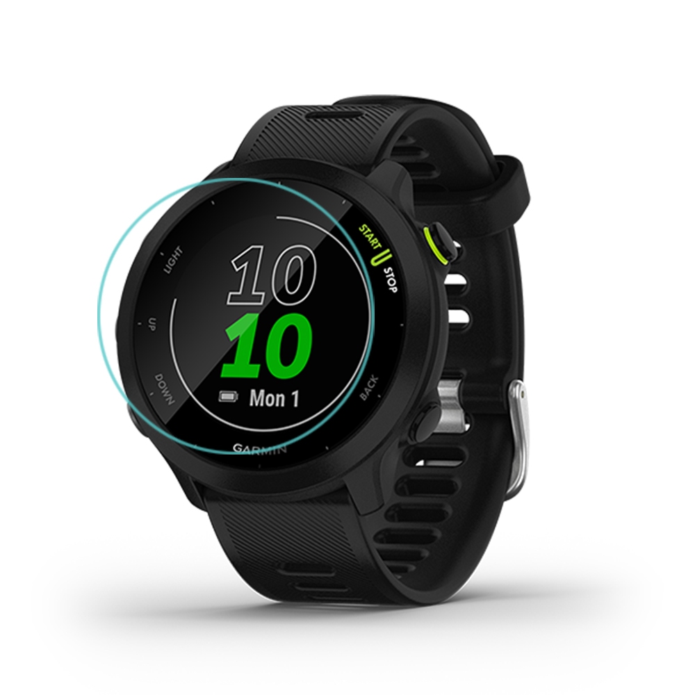 現貨 兩片裝 Qii GARMIN Forerunner 55 玻璃貼 鋼化玻璃貼 自動吸附 2.5D弧邊 手錶保護貼