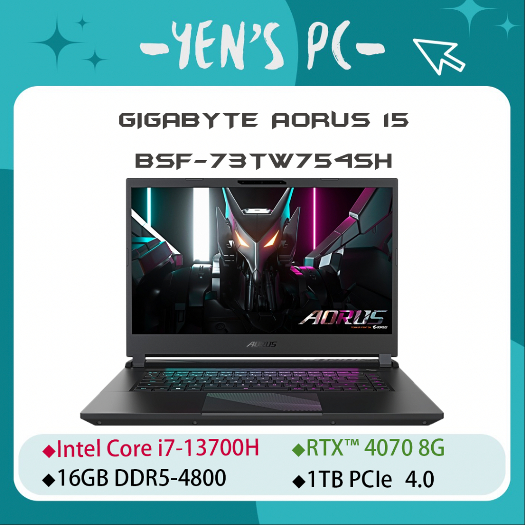 YEN選PC GIGABYTE 技嘉 AORUS 15 BSF-73TW754SH