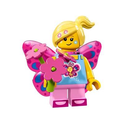 【樂狗】LEGO 71018-7 蝴蝶女孩 第17代人偶包抽抽樂  (二手/配件齊全/有說明書/無包裝袋)