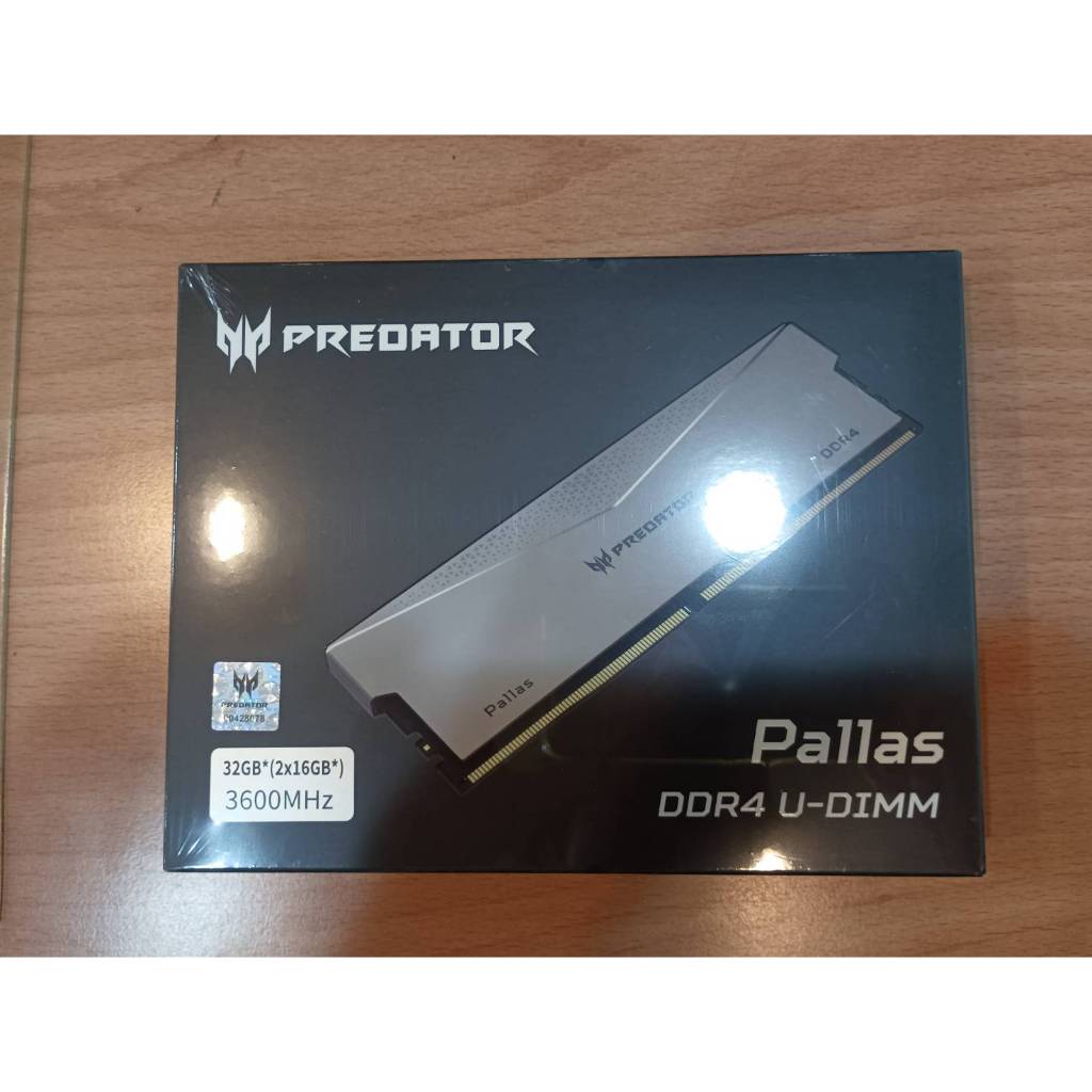 全新未拆Acer Predator Pallas DDR4-3600 32G(16G*2)(CL18) 記憶體