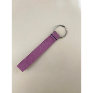 💕💕☆Y.C.☆Shop 手工牛皮 鑰匙圈 吊飾 字母 客製化設計 紫色麂皮手提繩-長