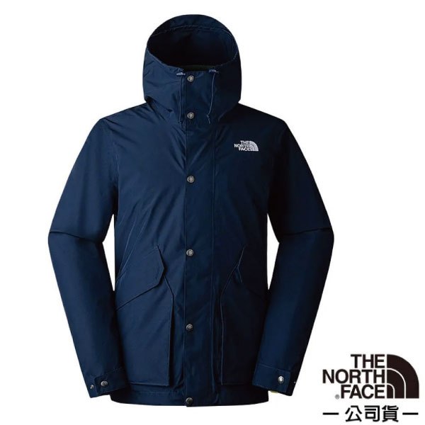 【The North Face】男 款防水透氣保暖抓絨連帽三合一外套 夾克/適登山健行_藍色_7QSZ