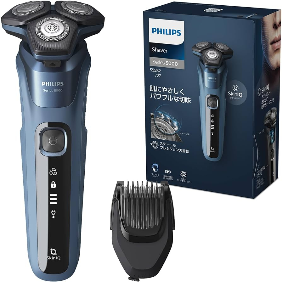 【Philips 飛利浦】全新S5582 AI智能多動向三刀頭電鬍刀/刮鬍刀