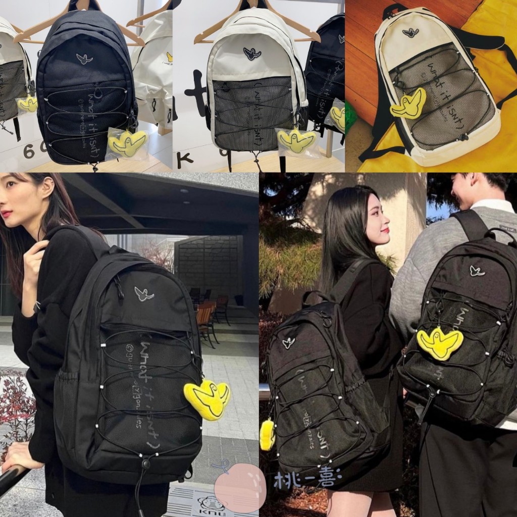 （台現）Mark Gonzales 後背包 小飛人背包 書包 Backpack 登山包 情侶包 小天使LOGO 韓國代購