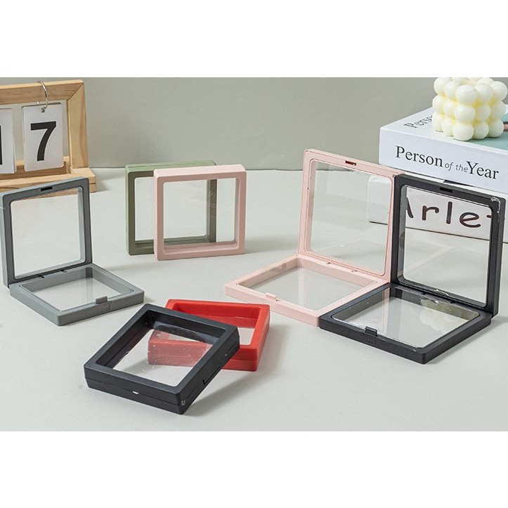 📦台灣現貨📦防塵 PE薄膜 懸浮盒 首飾收納 包裝盒 展示盒