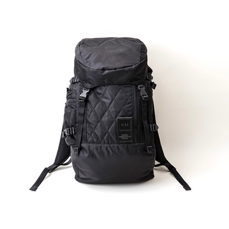 極美品 Porter x Sise 超稀有 限定聯名款 絕版 亮黑色 緞面黑 大容量 後背包 登山包 軍用包