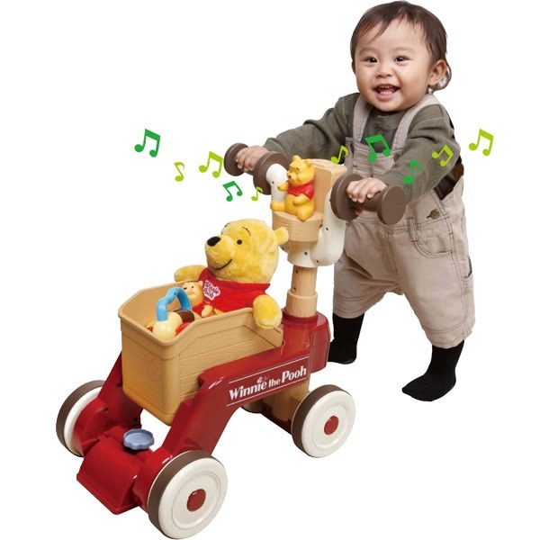 TAKARATOMY 迪士尼 維尼 兩用幼兒車 玩具車 學步車 滑步車
