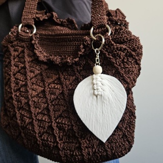 [🌱] 手工葉子編織鑰匙圈，包包吊飾 / Handmade Leaf Keychain,Bag Charm