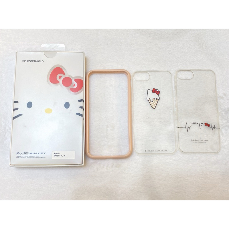 （‼️有摩擦‼️）二手iPhone 8 犀牛盾Mod NX聯名設計款邊框背蓋手機殼 Hello Kitty