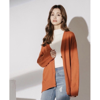 H:CONNECT 韓國品牌 女裝 - 細節特色針織外套 - 橘S