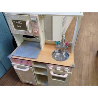 日本Mother Garden野草莓摩登廚房組/鄉村風草莓系列廚房伴家家酒遊戲組/木製兒童廚具組