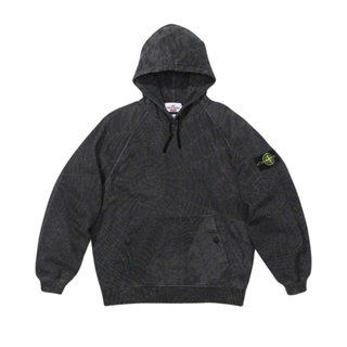 SUPREME STONE ISLAND HOODED SWEATSHIRT (FW23) BLACK SUP-423