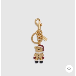 🤩在台😱好可愛的聖誕熊熊🤩限時特價 coach 聖誕金色小熊 鑰匙圈 吊飾 也可裝飾包包