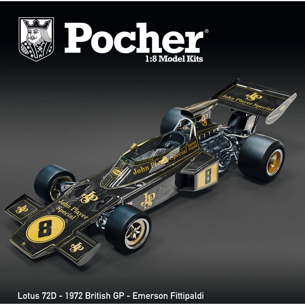 宗鑫 1/8 Pocher Lotus 72D 1972 英國站 E. Fittipaldi 最後數量超低價出清!!