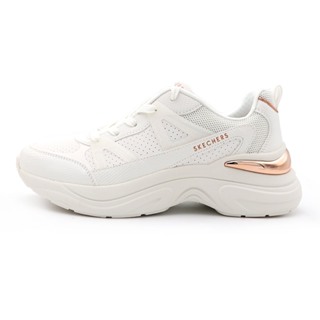 skechers hazel-faye 白 玫瑰金 皮革 運動鞋 女款 j2214【新竹皇家177576wht】