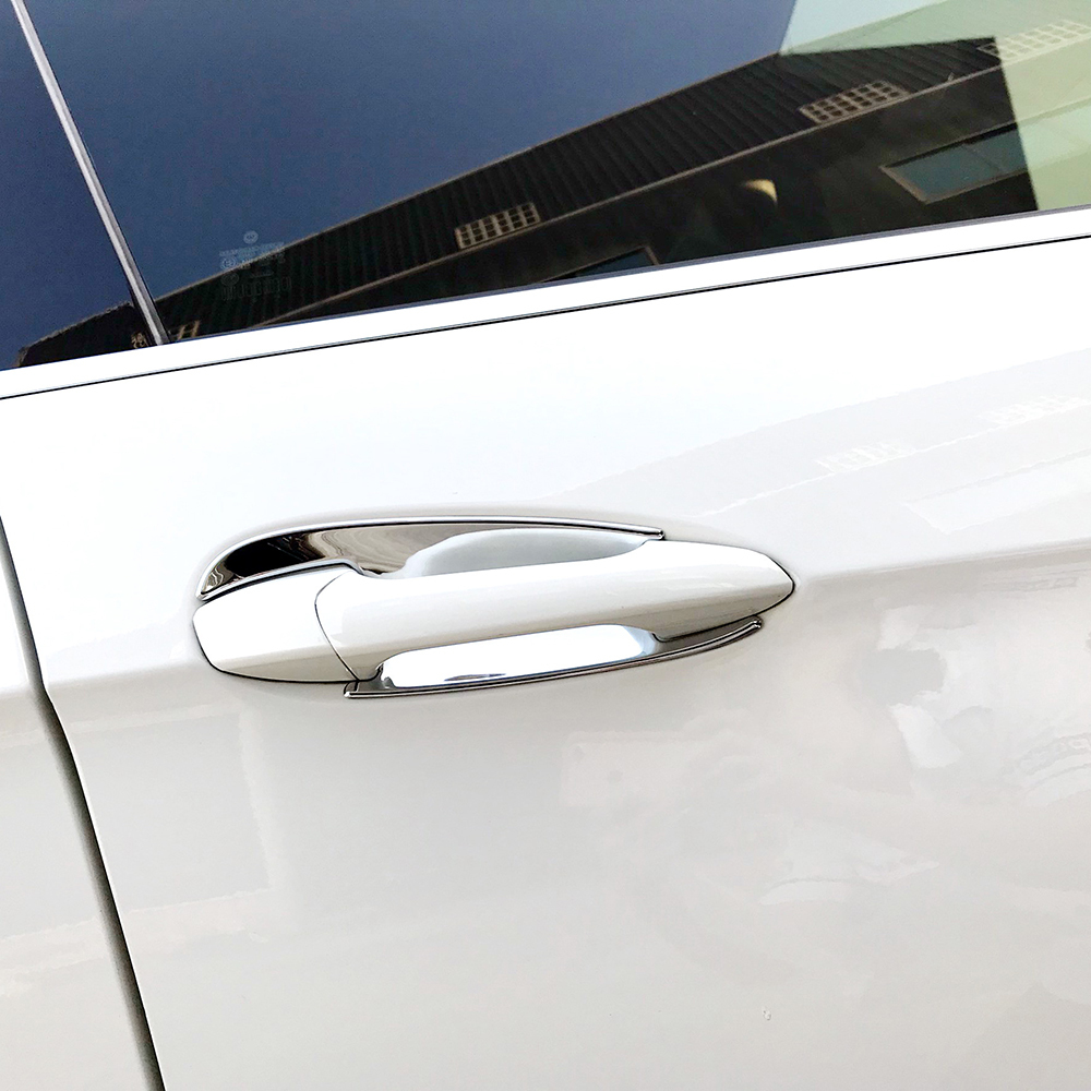 09-13 Benz E-Class Wagon S212 鍍鉻內襯 電鍍亮銀門碗 防刮 貼片