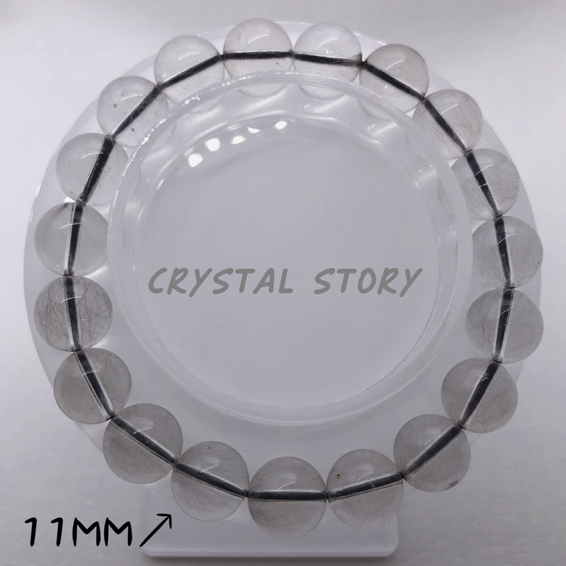 ✨CRYSTAL STORY✨清料黑銀鈦手珠