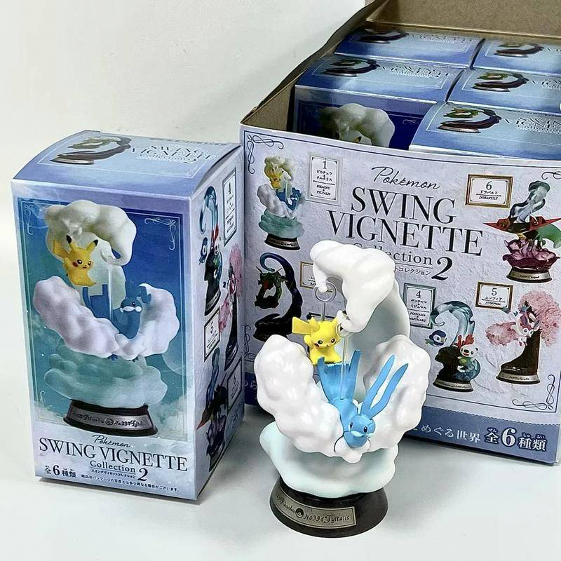 寶可夢 盲盒 公仔 禮物 小精靈 Q版 盲盒整套6款 寵物小精靈Q版6款 秋千小精靈 玻璃瓶中的小精靈 公仔盒裝 批發
