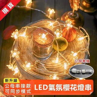 臺灣現貨 led燈串 櫻花燈串 插電款10公100燈 浪漫氣氛燈串 戶外防水燈串 聖誕裝飾燈 庭院造景燈 桃花燈串