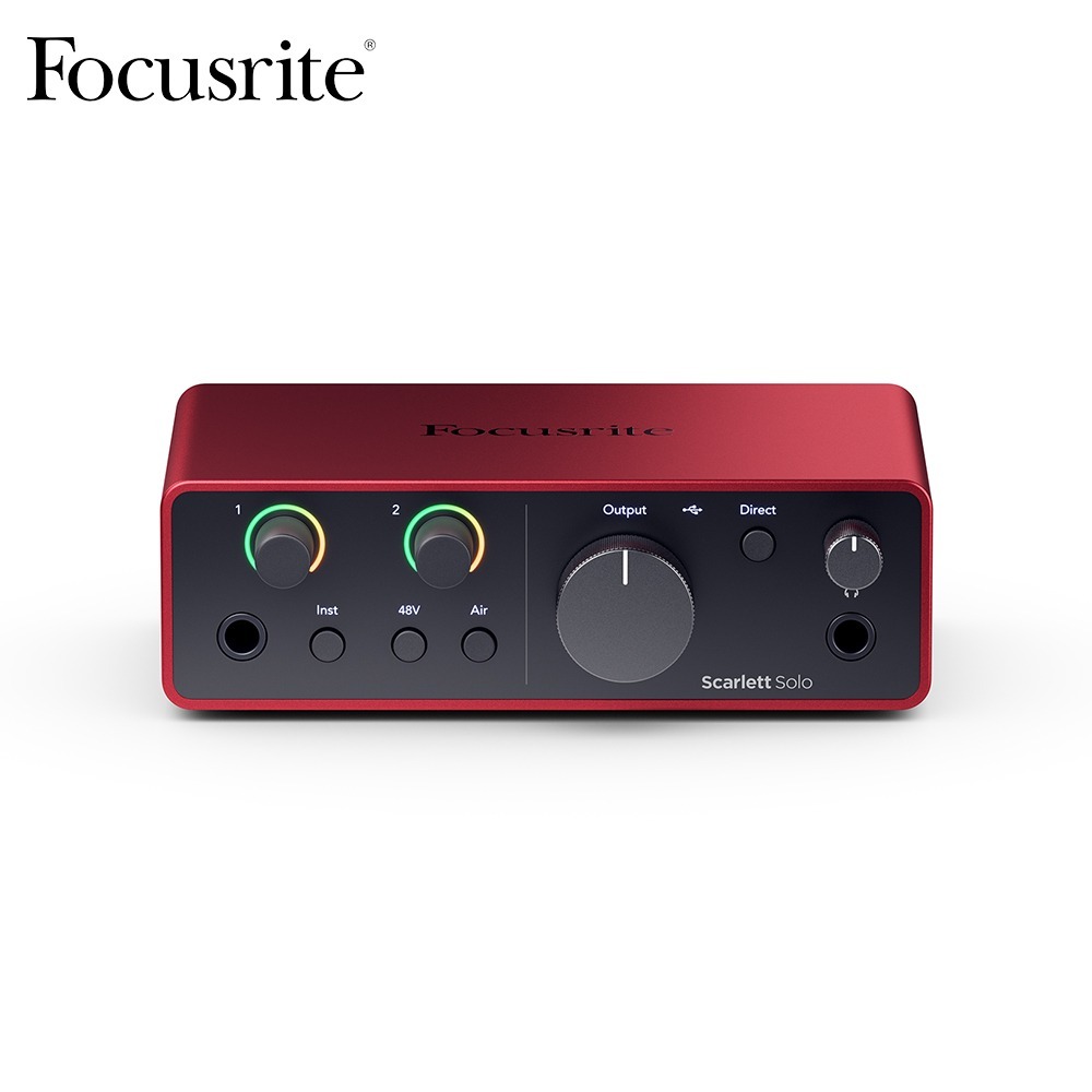 第四代 Focusrite 錄音介面 Scarlett Solo 錄音室級 附贈軟體 原廠公司貨 【黃石樂器】