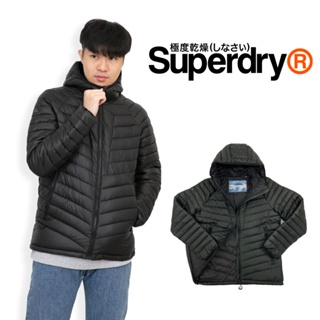 防潑水 冒險魂 刺繡logo 科技棉 化纖外套 極度乾燥 superdry 連帽 羽絨外套 羽絨衣 男外套 #8373