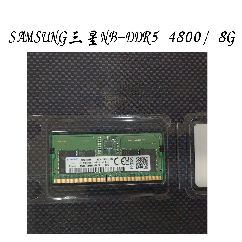 (新機取出 沒用過)SAMSUNG三星NB-DDR5 4800/ 8G_二手良品